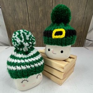 Marshmallow Mug Hats. Set of Two